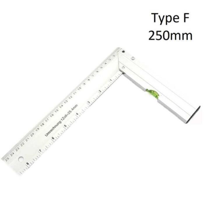 Règle de mesure multi-angle en aluminium avec ouverture de Règle de mesure multi-angle en aluminium avec ouverture de