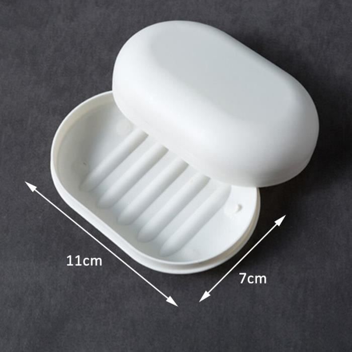 Boîte à Savon De Voyage Anti-Fuite Silicone - Grand Format 14,7x9,7x4,3 Cm, Couche Drainante, Violet