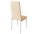 Lot de 6 chaises ALBATROS RIMINI en simili beige, design contemporain, contrôlées par SGS-1