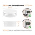 Bouchon plastique pour tube rond - Diamètre 50 mm -5 pièces – Blanc - Capuchon plastique - Embout tuyau - EMFA®-1