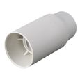 Douille E14 thermoplastique lisse blanc-1