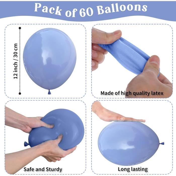 Ballons De Fête En Latex Bleu Marine, 50 Paquets De Ballons Ronds