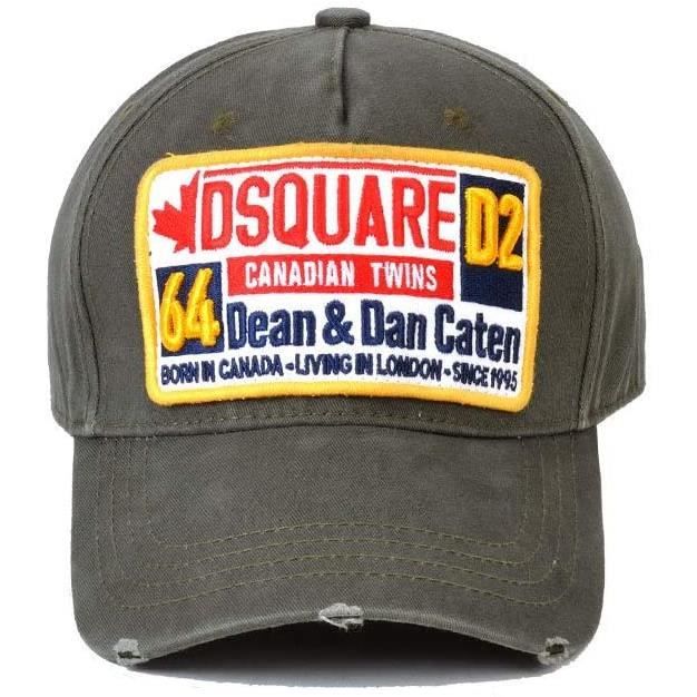 Casquette DSQUARED2 Classique Homme – Snapback Brodée, Taille Réglable, Coton Confortable