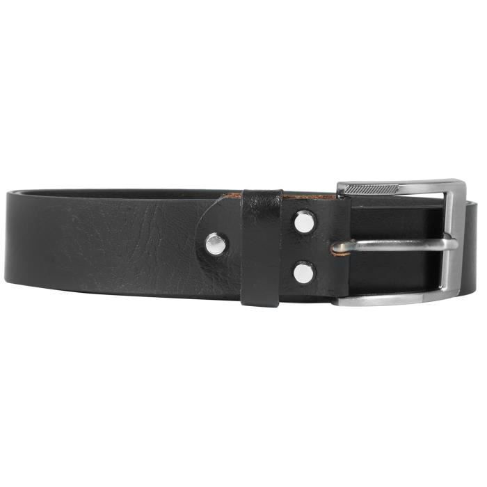 Ceinture homme noir cuir véritable 120 cm simple Largeur cm