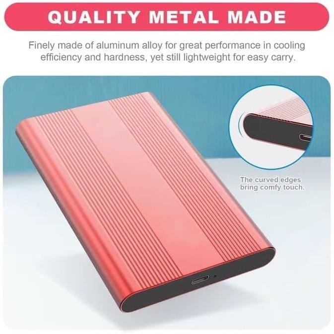 Ssd 2to SSD Externe Portable 2To USB-C - Stockage Rapide Pour PC, Mac Et Console (noir) Disque Dur Portable USB-C