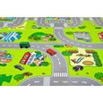 Tapis Puzzle Circuit de Trafic - Jeux de Rue - 9 pièces 30x30cm - Vert - Pour Enfant de 3 ans et plus-2