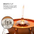 Blumfeldt Hadrian Fontaine de jardin avec lampe à huile en inox - Pompe 8W - Débit 850 litres -heure - Métal galvanisé rouille-2