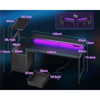Ranqer Nimbus RGB gaming desk / gamebureau met LED / RGB verlichting Ranqer Nimbus RGB gaming desk / gamebureau met LED / RGB verlichting