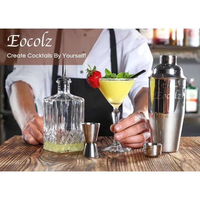 Kit cocktail complet professionnel mojito alcool bar 9 pcs inox
