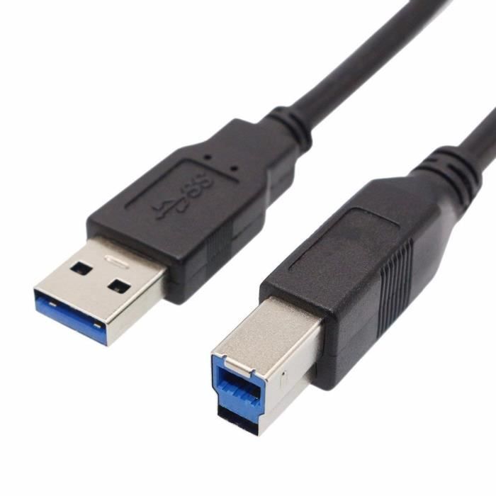 Câble d'imprimante USB 3.1 type A-B mâle