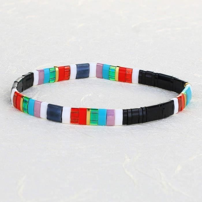 Femmes Bracelets Charme Extensible Bracelets D'Amitié Colorés Bracelets Rang De Bonbons Miyuki
