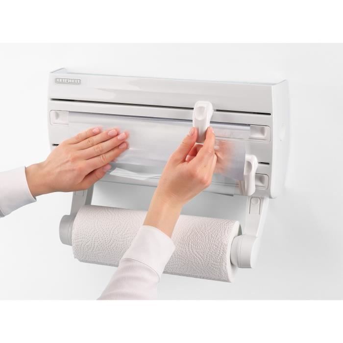 Jofel AF50000 Azur Dérouleur Double Papier Toilette Blanc - Pour 2 Rouleaux