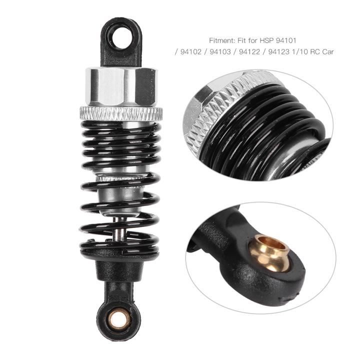RC Amortisseur Pour HSP Pour HPI 1/10 2 Pièces Amortisseurs Réglables En Alliage 130 Mm Long Pièces Rechange Pour Voiture Chenille Camion Voiture Télécommandée(Titanium