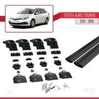 Barres De Toit Transversales Pour Toyota Auris Touring Sports 2013+ - Marque TURTLE, Neuves
