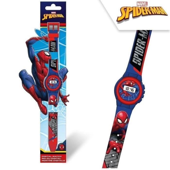 Montre à quartz Spiderman Garçon Enfant Fille bleu clair Watch Armbanduhr