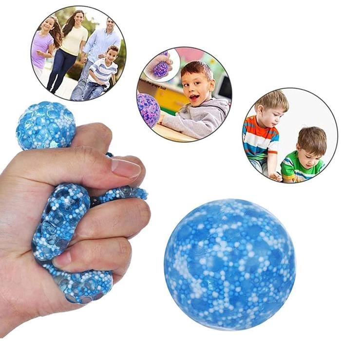 Lot De 3 Balles Anti-Stress LETREEN - Gel Souple/Moyen/Dur - Réduction Stress Et Anxiété - Renforce Mains