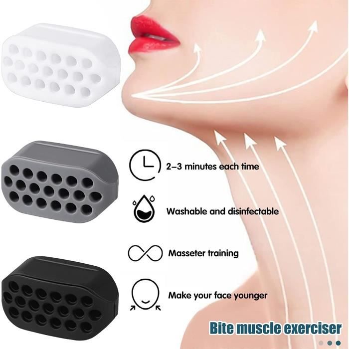 6 Pieces Muscler Machoire, Jawliner Exercice Machoire Musculation Silicone Gomme  Machoire Musculation Machoire Muscle Machoire - Cdiscount Au quotidien