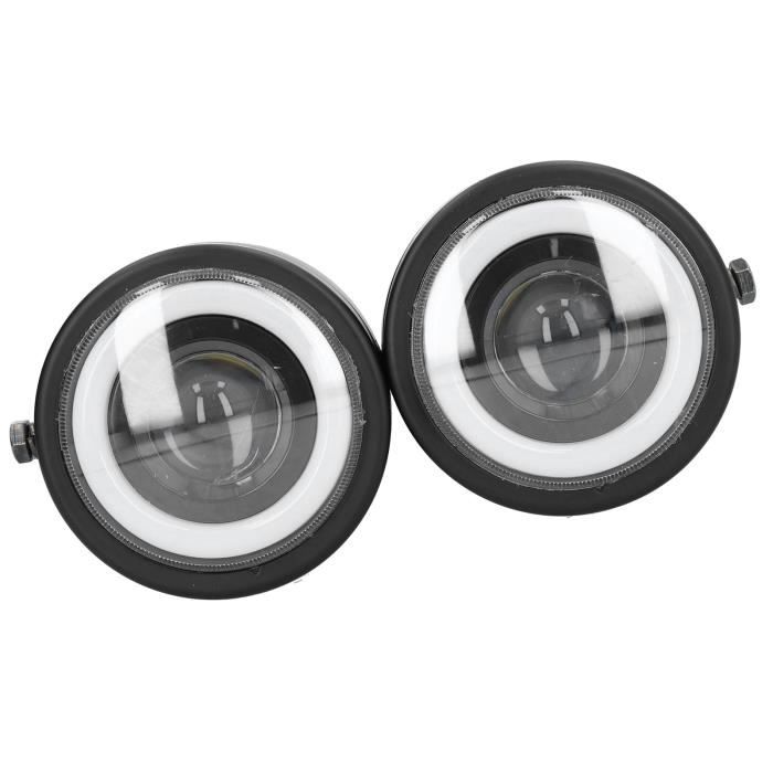 Moto 7 pouces LED phare ange anneau fonction de direction avec support  (amortisseur diamètre 28-36mm)