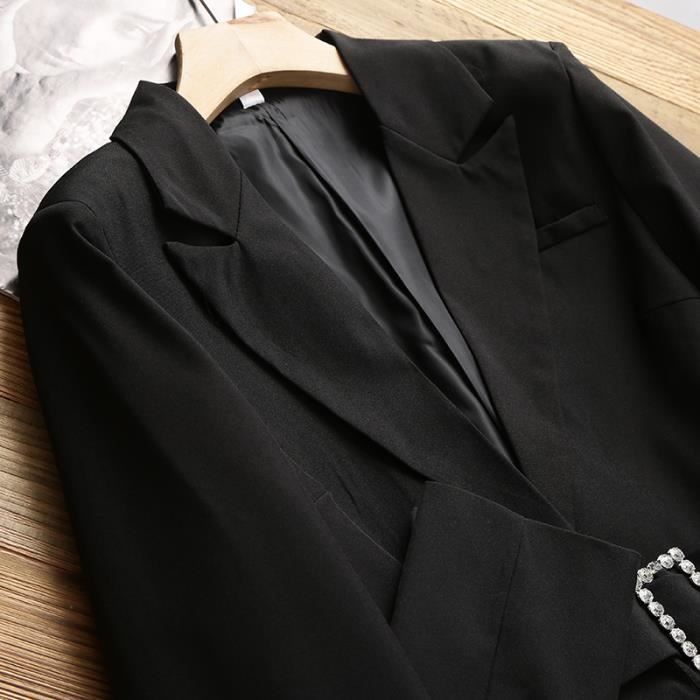 Veste veste Blazer de travail pour femmes couleur unie style