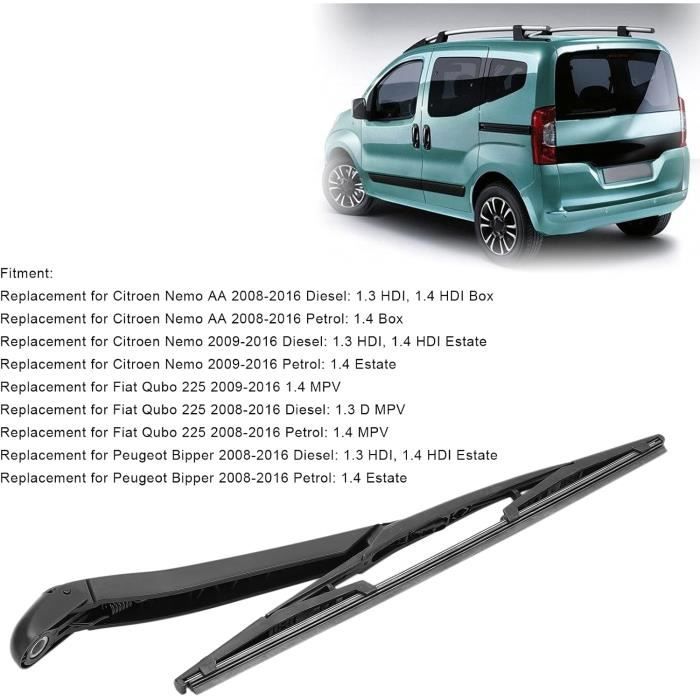 Ensemble Balai Et Bras Essuie-glace Arrière Pour Fiat Punto Evo (2010-2012) - Remplacement Direct, Essuyage Silencieux - 6