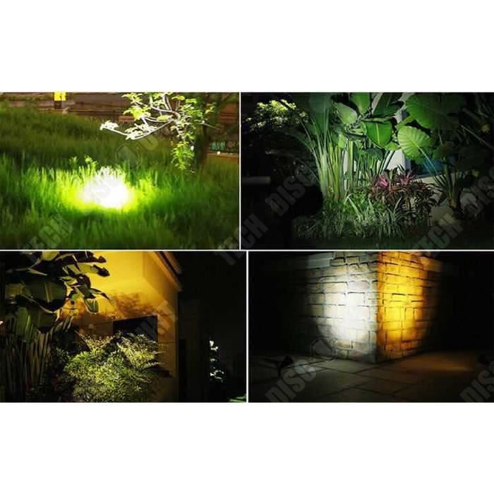 Lampe Solaire Jardin 2-en-1 T-SUN - Projecteur Et Spot IP65 3000K Jaune Chaud