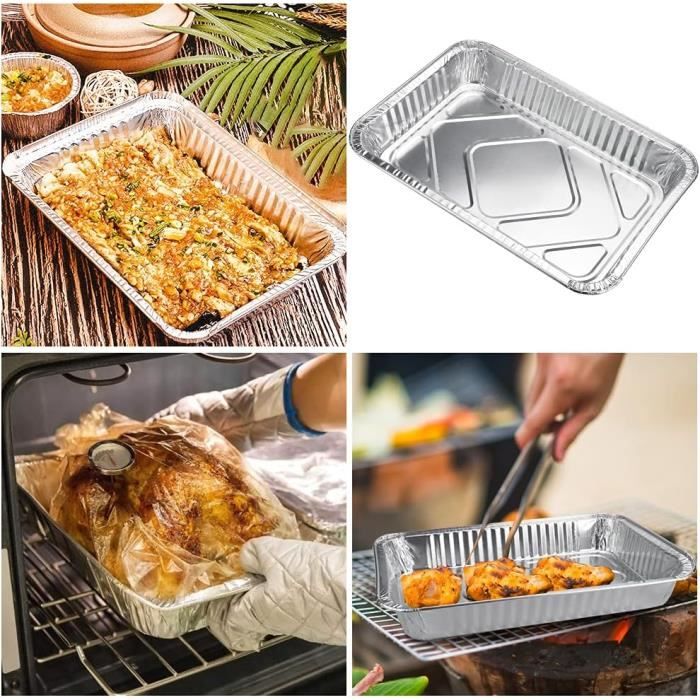 25pcs Barquettes Aluminium Barbecue Cutiolly - Bols Cuisson Jetables Grille BBQ Camping