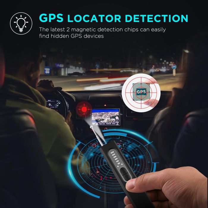 JMDHKK Détecteur de caméra cachée, détecteur de puces et détecteur de traceur GPS – Détecteur RF et