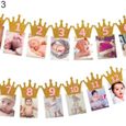 Xy 1er Bebe Fete D Anniversaire Paillettes Couronne Banniere Photo Mensuelle 1 12 Mois Guirlande 3 Xybdh4a17 Achat Vente Banderole Banniere Cdiscount