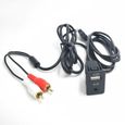 Prise allume,câble adaptateur pour voiture, 1.5M, câble USB RCA avec prise Audio, 3.5mm, montage sur panneau - 1pcs[A52682]-0