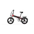Vélo électrique LANKELEISI G660 Rouge 500W 20 " pouces FAT BIKE VTT 12.8AH 110KM 30KM-H Pliage-0