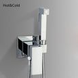 Kit Douchette Bidet WC Pulvérisateur de douche pour l'hygiène intime Douchette à Main Support De Tuyau Fixation YES-0