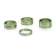 Entretoises A-Head XLC AS-A02 Citron vert - Kit en aluminium pour direction 1"1/8 - 3x5mm, 1x10mm et 1x15mm-0
