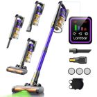 LARESAR Aspirateur Balai sans Fil - 75000Pa Aspirateur sans Fil- 60min Autonomie - Brosse avec Verte LED - 2L - Moteur sans balais