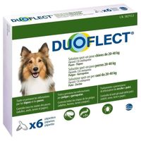 DUOFLECT Lot de 6 pipettes antiparasites - Pour chien de 20 à 40 kg