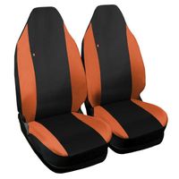 Housses de siège deux-colorés pour Smart fortwo 2ème série en eco cuir - noir orange
