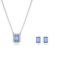 Colliers femme - SWAROVSKI - Parure Swarovski Millenia bleue - Couleur de la matière:Blanc