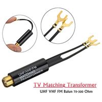 Ywei Antenne Adaptateur Transformateur Balun 75-300 Ohms UHF VHF FM TV F Adaptateur de Câble