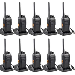 TALKIE-WALKIE  Retevis RT27 Talkie Walkie Monitor Rechargeable PMR446 16 Canaux CTCSS/DCS Radio Bidirectionnelle VOX Charge USB (Noir, 5 Paires)