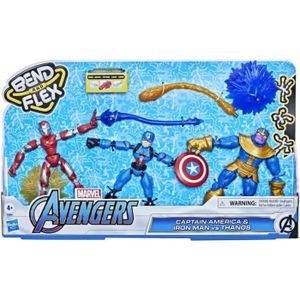 FIGURINE - PERSONNAGE Marvel Avengers Bend and Flex, Pack 3 Figurines Fl