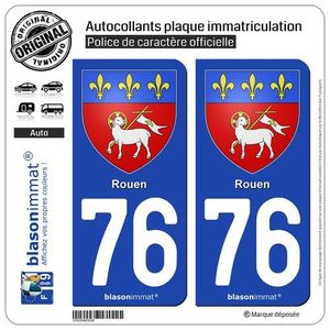 64 Béarn Blason 2 Autocollant Plaque Immatriculation Auto