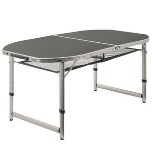 TABLE DE CAMPING CampFeuer Table de camping en aluminium pour 6 personnes | 150 x 80 cm | pliable, rabattable et réglable en hauteur