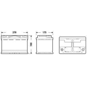 Batterie de démarrage TAB Start&Stop AGM L3 AG70 12V 70Ah 760A