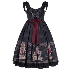 ROBE Robe Gothique Lolita Vintage Jsk pour Femme,Costum