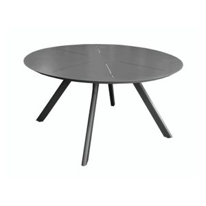 TABLE DE JARDIN  Table de jardin ronde Seven en aluminium - graphite 150 cm