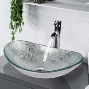 PLAN VASQUE Lavabo en Forme Ovale Céramique Vasque à poser de 