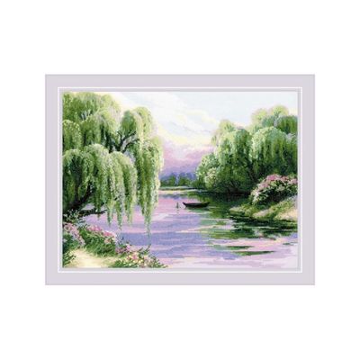 Kit point de croix RIOLIS 1988 Kaki ensoleillé 30x40cm - Broderie du