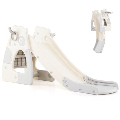 DREAMADE Module Motricité Mousse Enfant – Blocs Construction Avec Escalier & Toboggan, Violet & Jaune, Jouet Éducatif Éveil Bébé
