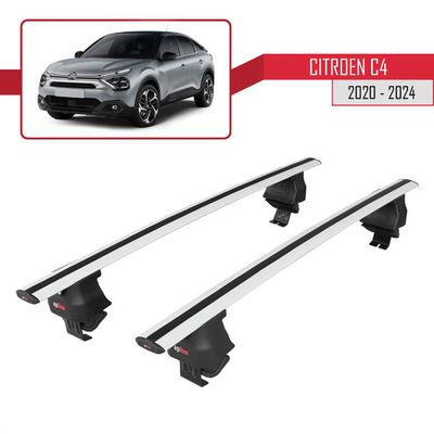 Barres De Toit MDAK ACE-4 Pour Citroën C1 2014-2021 - Porte-Bagages Railing Gris 75kg Max