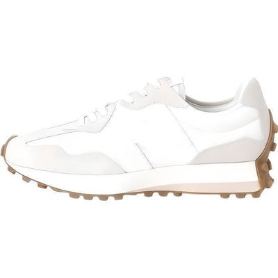 Baskets NEW BALANCE 327 Blanc Femme Daim Nubuck Lacets