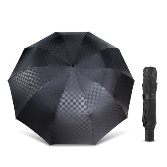 Parapluie Élégant Roo-Care – Double Couche 21'' – Tropical Noir – Femme – Neuf